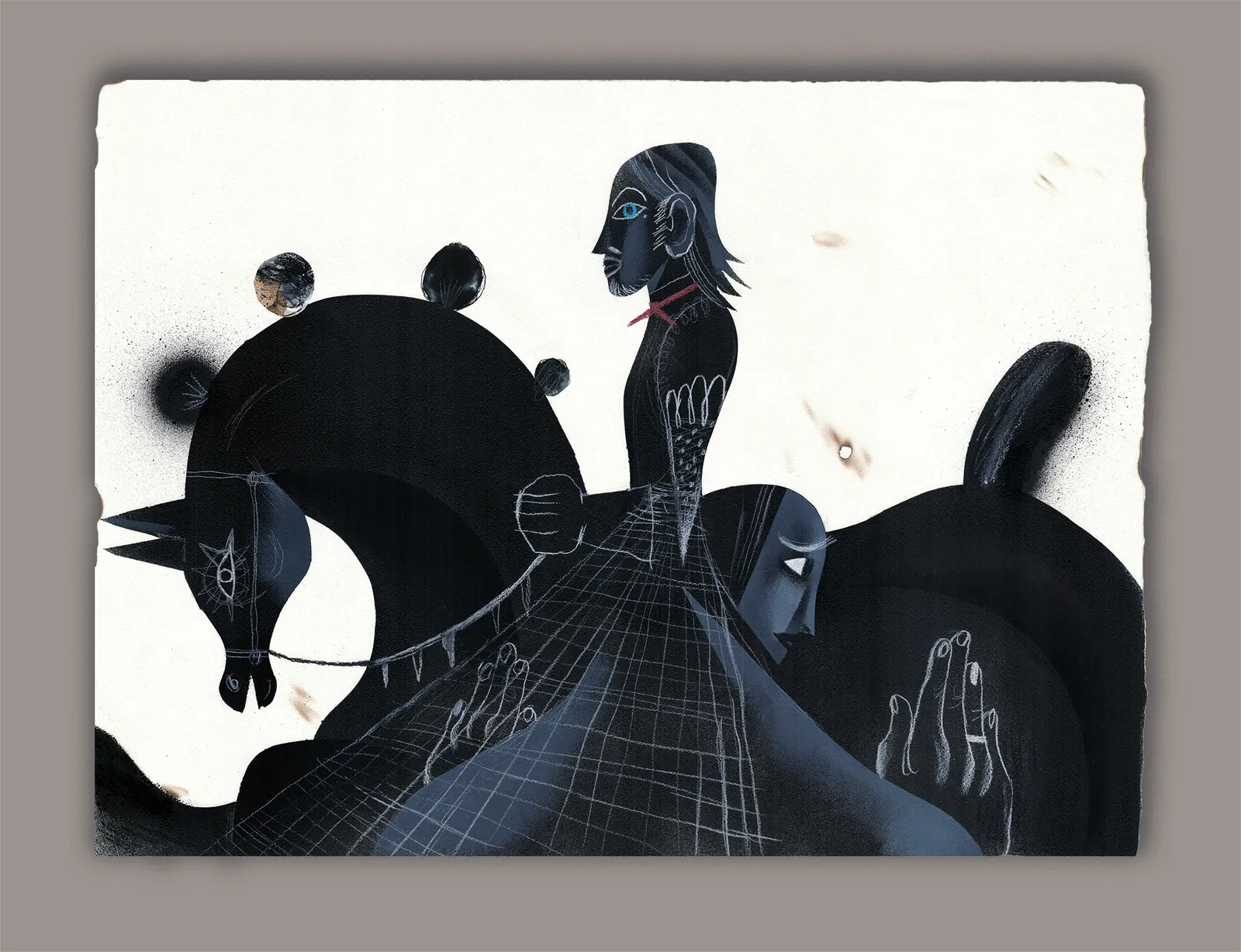 «de despadida» 72x55, mixed media