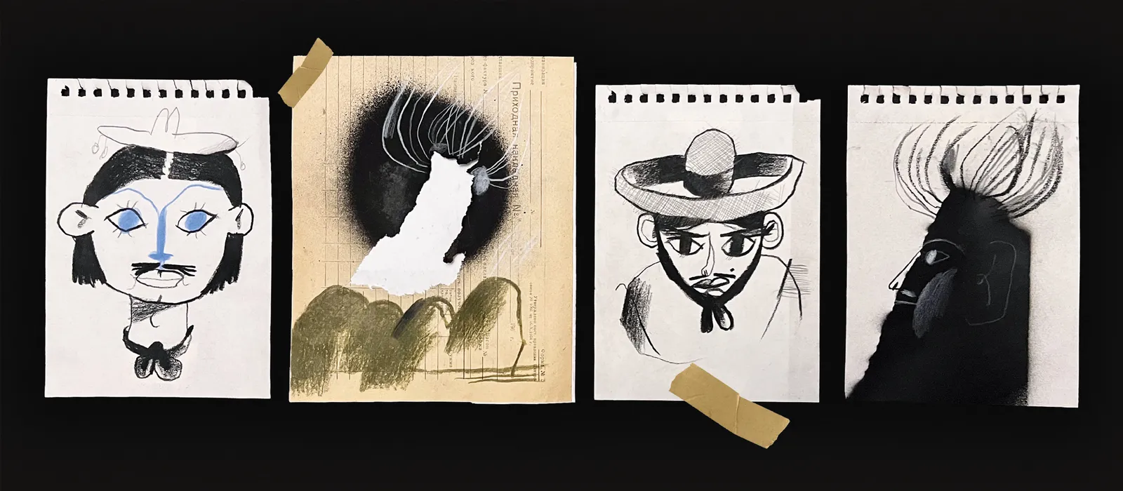 sketches for Gabriel García Márquez «Crónica de una muerte anunciada»