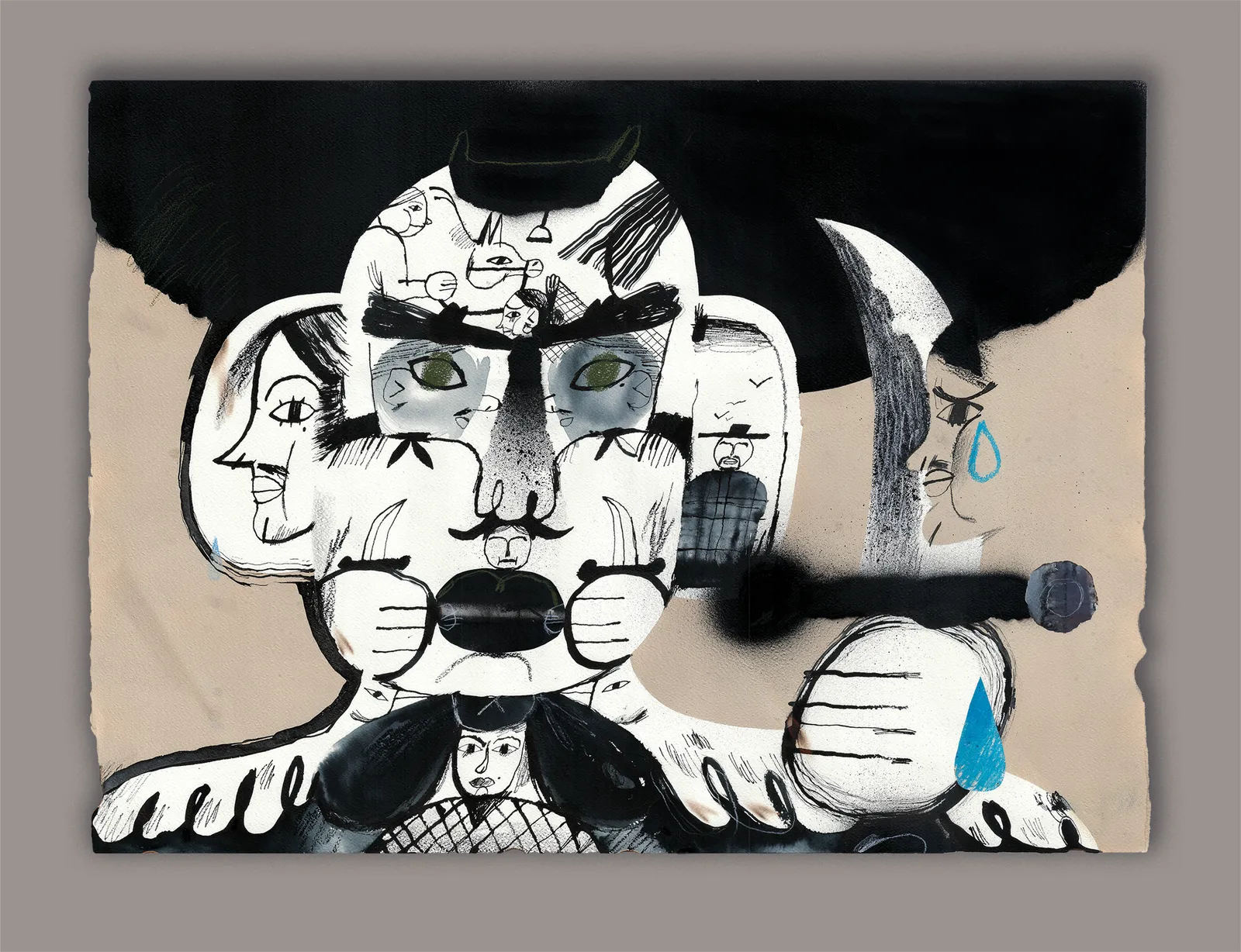 «multitude» 72x55, mixed media