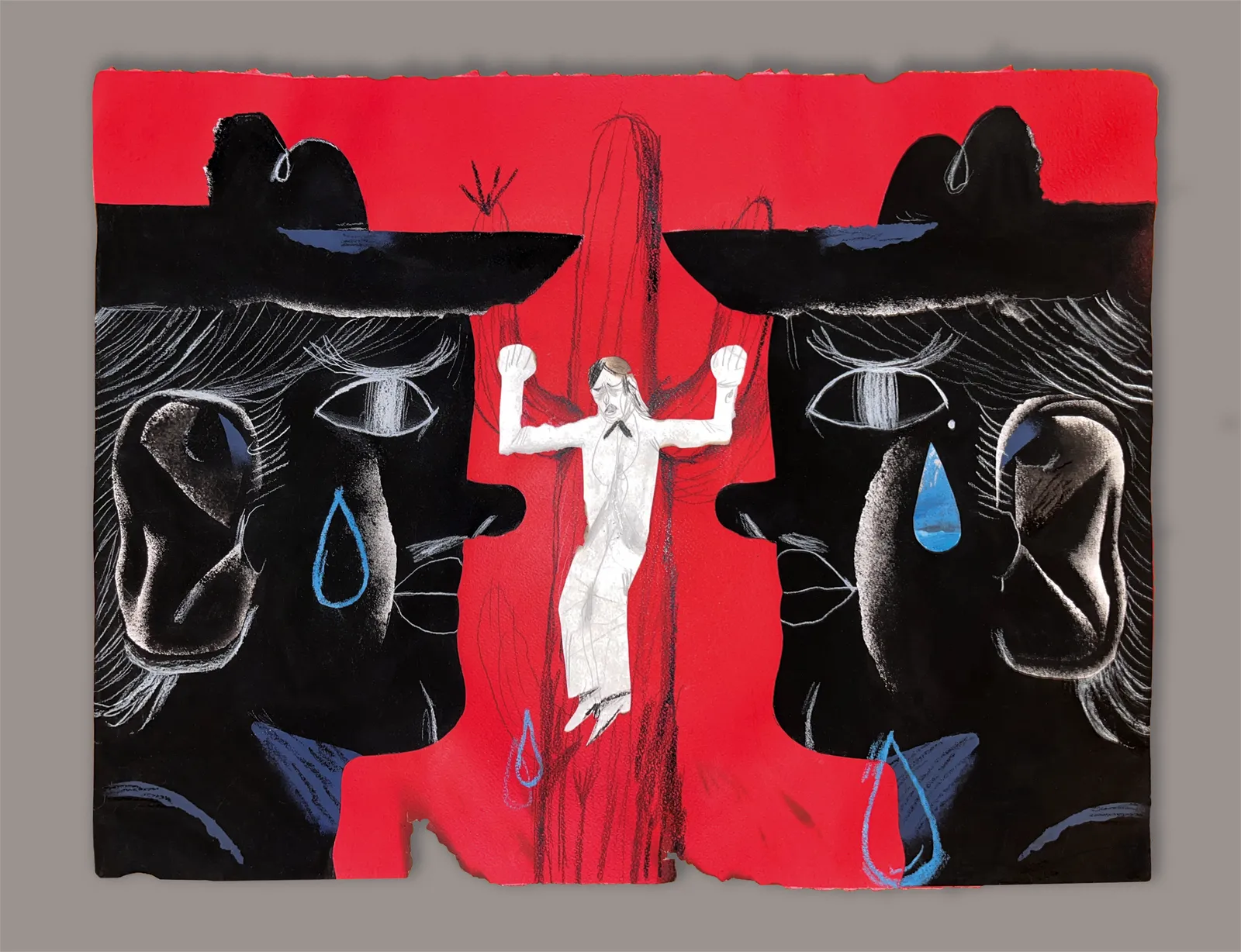 «hermanos» 72x55, mixed media
